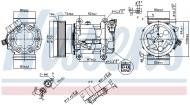 89372 NISSENS - KOMPRESOR KLIMATYZACJI NISSAN CUBE (Z12) (10-), NISSAN EVALI