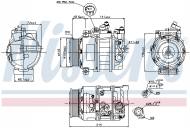 89520 NISSENS - KOMPRESOR KLIMATYZACJI MERCEDES C-CLASS W 203 (00-), MERCEDE