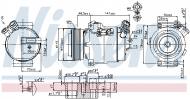 89592 NISSENS - KOMPRESOR KLIMATYZACJI OPEL ASTRA G (98-), OPEL ZAFIRA A (99