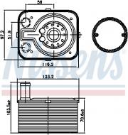 90655 NISSENS - CHŁODNICA OLEJU AUDI A 3 / S 3 (8P) (03-), AUDI A 4 / S 4 (B