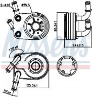 90794 NISSENS - CHŁODNICA OLEJU ALFA ROMEO 147 (937) (00-), ALFA ROMEO 156 (