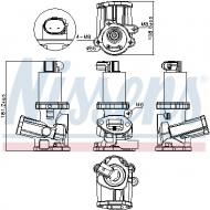 98175 NISSENS - ZAWÓR EGR OPEL CORSA C (00-),OPEL CORSA D (06-),OPEL MERIVA A (03-),OP