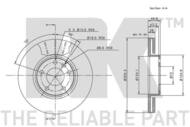 203639 NK - TARCZA HAM. NISSAN, OPEL, RENAULT, VAUXH.