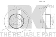 203978 NK - TARCZA HAM. NISSAN, OPEL, RENAULT, VAUXH.