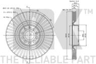 204786 NK - TARCZA HAM. AUDI, SEAT, SKODA, VW 