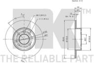 313633 NK - TARCZA HAM. CHEVROLET, OPEL, VAUXH. 