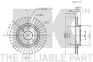 313910 NK - TARCZA HAM. DACIA, LADA, NISSAN, RENAULT