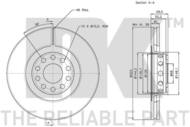 314791 NK - TARCZA HAM. AUDI, VW 