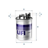 24.003.00 UFI - FILTR PALIWA DIESEL 