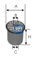 24.389.00 UFI - FILTR PALIWA DIESEL 