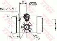 BWD100 TRW - CYLINDEREK HAMULCOWY OPEL,SUZUKI,VAUXHALL AGILA,SPLASH,SWIFT