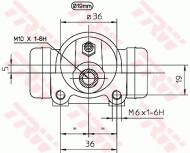 BWD121 TRW - CYLINDEREK HAMULCOWY TYLNY Ý19,05 2.0I 94-->