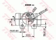 BWF118 TRW - CYLINDEREK HAMULCOWY PRAWY H-CE LUCAS 