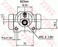 BWF253 TRW - CYLINDEREK HAMULCOWY TYLNY Ý22.00 NUOVA DELTA 1.6IE  03/93--