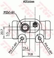 BWF287 TRW - CYLINDEREK HAMULCOWY RENAULT CLIO I (B/C57_, 5/357_),CLIO I