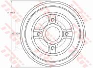 DB4363MR TRW - BĘBEN HAMULCOWY 