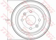 DB4442 TRW - BĘBEN HAMULCOWY 