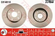 DF4810 TRW - TARCZA HAMULCOWA PRZEDNIA 275X22MM AURIS 1,4-1,6VVTI / 1,4D-