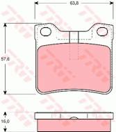 GDB1432 TRW - KLOCKI HAMULCOWE TYLNE PEUGEOT 607 00- 