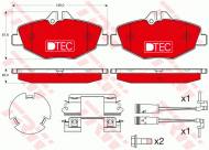 GDB1542DTE TRW - KLOCKI HAMULCOWE PRZEDNIE DTEC MERCEDES BENZ E-CLASS 2002 -