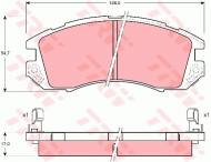 GDB989 TRW - KLOCKI HAMULCOWE PRZEDNIE SUBARU LEGACY 89-98