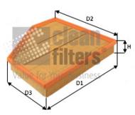 MA3492 CLEAN FILTER - filtr powietrza BMW AP032/8 1(F21) 125i 15- 2COUPE(F22,F87)