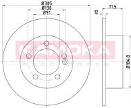 103196 KAMOKA - TARCZA HAM. TYL.PELNA  [CR] NISSAN NV400 11'->,OPEL MOVANO B