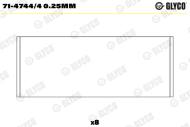 71-4744/4 0.25MM - PANEWKI KORBOWODOWE OPEL GLYCO 