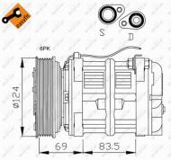 32038 NRF - KOMPRESOR KLIMATYZACJI VOLVO S40 95- 