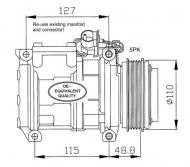 32048 NRF - KOMPRESOR KLIMATYZACJI BMW 320I 90- 