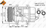 32109 NRF - KOMPRESOR KLIMATYZACJI VOLVO S80 98- 