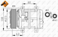 32112 NRF - KOMPRESOR KLIMATYZACJI VOLVO C70 97- 