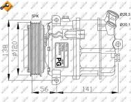 32117G NRF - KOMPRESOR KLIMATYZACJI OPEL VAUXHALL ASTRA 00-