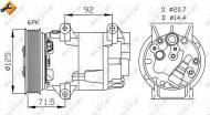 32208 NRF - KOMPRESOR KLIMATYZACJI NISSAN ALMERA 03-