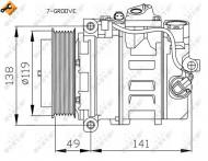 32215 NRF - KOMPRESOR KLIMATYZACJI MERCEDES C160 (W203) 02-