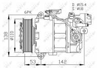 32463 NRF - KOMPRESOR KLIMATYZACJI BMW 116I 04- 