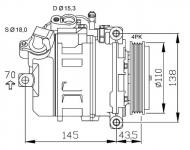 32520 NRF - KOMPRESOR KLIMATYZACJI BMW 735I 01- 