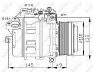 32533 NRF - KOMPRESOR KLIMATYZACJI BMW 116D 09- 