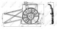 47013 NRF - WENTYLATOR SILNIKA OPEL VAUXHALL VECTRA 95-