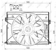 47444 NRF - WENTYLATOR SILNIKA MERCEDES CLS280 08- 