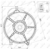 47445 NRF - WENTYLATOR SILNIKA MERCEDES V230 96- 