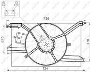 47458 NRF - WENTYLATOR SILNIKA OPEL VAUXHALL SIGNUM 05-