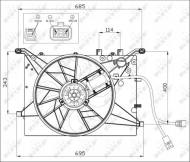 47460 NRF - WENTYLATOR SILNIKA VOLVO S80 98- 