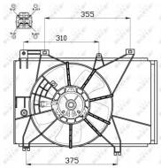 47551 NRF - WENTYLATOR SILNIKA MAZDA 2 07- 