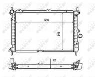 50126 NRF - CHŁODNICA WODY OPEL VAUXHALL ASTRA 91- 