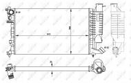 50425 NRF - CHŁODNICA WODY CITROEN XSARA 97- 