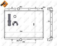 50437 NRF - CHŁODNICA WODY CITROEN BERLINGO 08- 