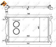 50539 NRF - CHŁODNICA WODY AUDI A4 00- 