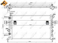 50562 NRF - CHŁODNICA WODY OPEL VAUXHALL ASTRA 98- 