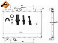 53120 NRF - CHŁODNICA WODY PEUGEOT 206 98- 